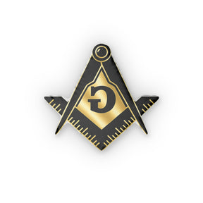 Master Mason Blue Lodge Pillow - Gold & Black Square & Compass G - Bricks Masons