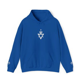 Allied Masonic Degrees Hoodie - Soft Cotton Poly Blend Embroidered Front Motif - Bricks Masons