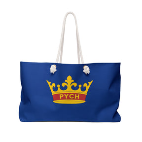 PYCH Travel Bag - Blue Spun Polyester Weekender Bag - Bricks Masons