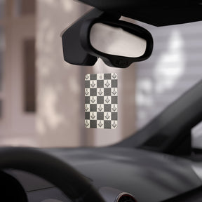 Master Mason Blue Lodge Car Air Freshener - Checkered Square & Compass G Print - Bricks Masons