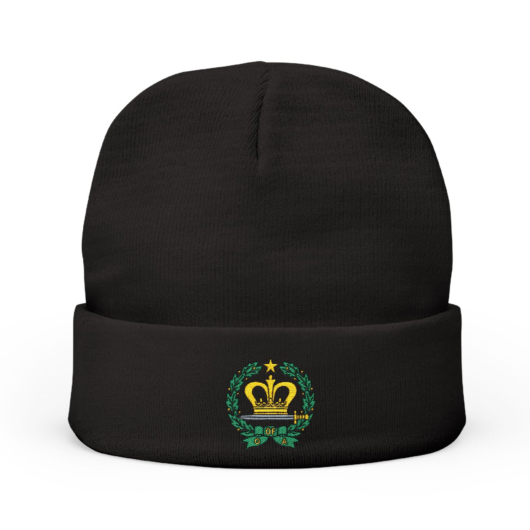 Order of the Amaranth Beanie - Knit Embroidery Emblem - Bricks Masons