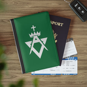 Allied Masonic Degrees Passport Cover - Green PU Leather - Bricks Masons