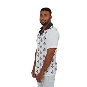 Men's Hawaiian Camp Shirt (AOP) - Bricks Masons