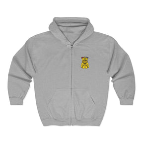 Royal Order of Jesters Hoodie - Zip Up Jacket with Emblem Embroidery - Bricks Masons