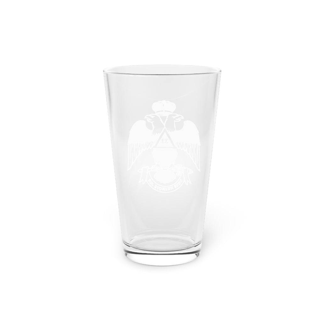 33rd Degree Scottish Rite Pint Glass - Wings Down 16oz