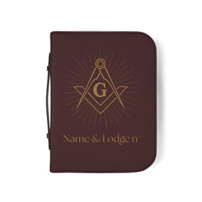 Master Mason Blue Lodge Bible Cover - Customizable Square & Compass G Various Sizes - Bricks Masons