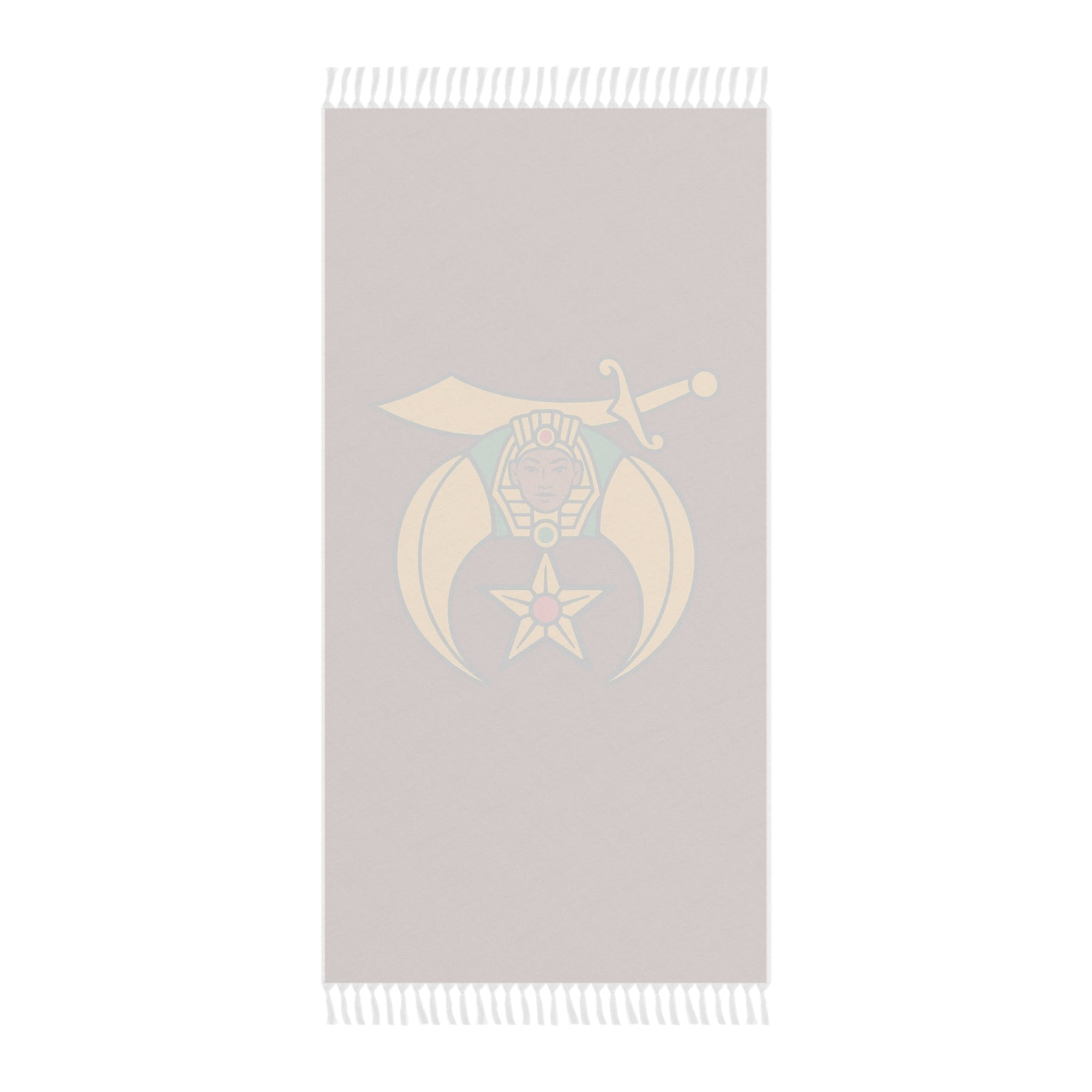 Daughters of Sphinx Towel - Maroon Polyester With Knotted Tassels - Bricks Masons