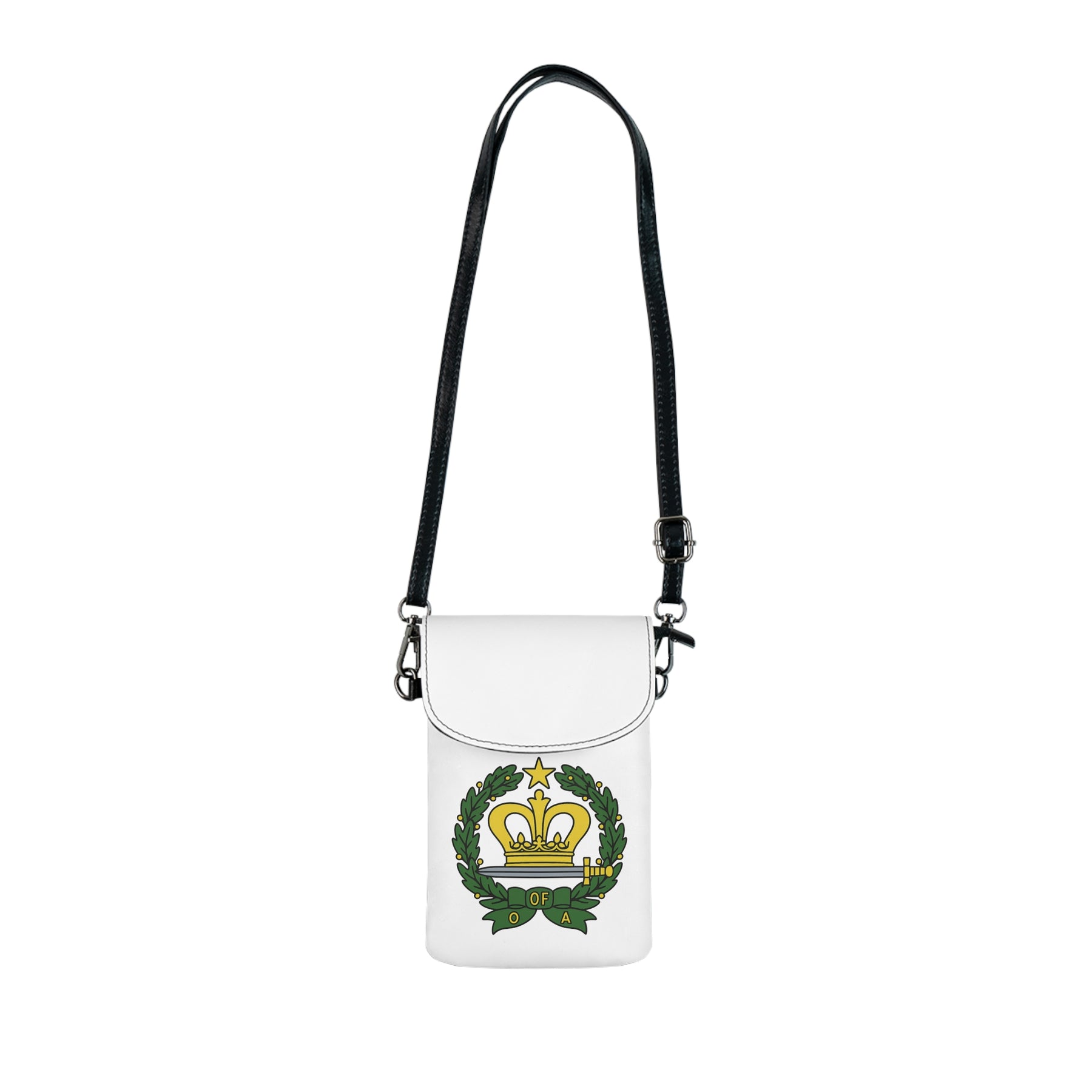 Order of the Amaranth Cell Phone Wallet - Green Wreath Microfiber Leather - Bricks Masons