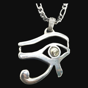 Egyptian Eye of Horus Pendant Silver and Gold 4 x 3.5 cm 7.6 g Art 698 - Bricks Masons