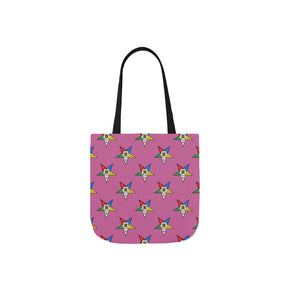 OES Tote Bag - Pink Polyester With Colorful Stars - Bricks Masons