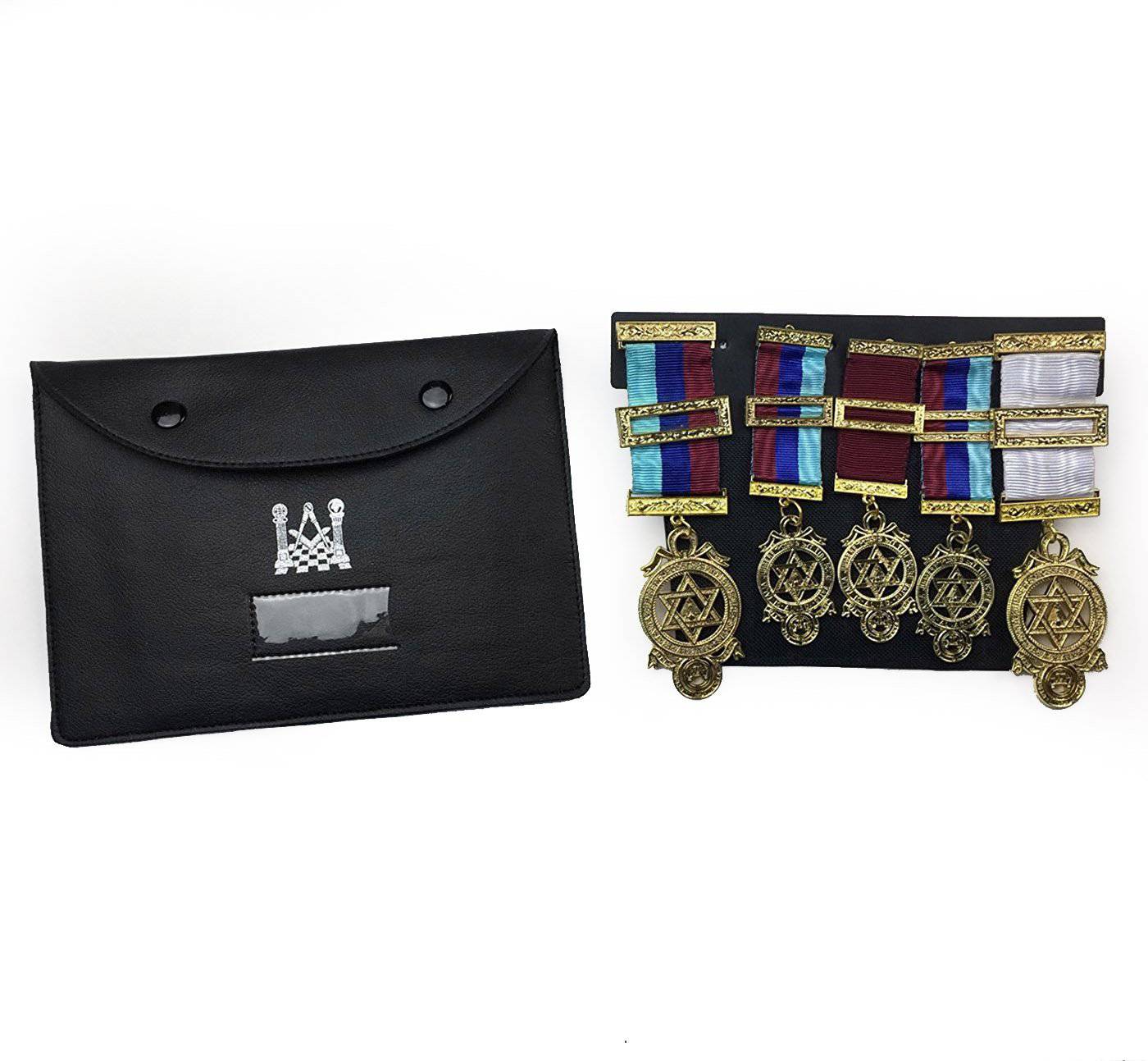 Masonic Jewels Case - X Large Black Imitation Leather