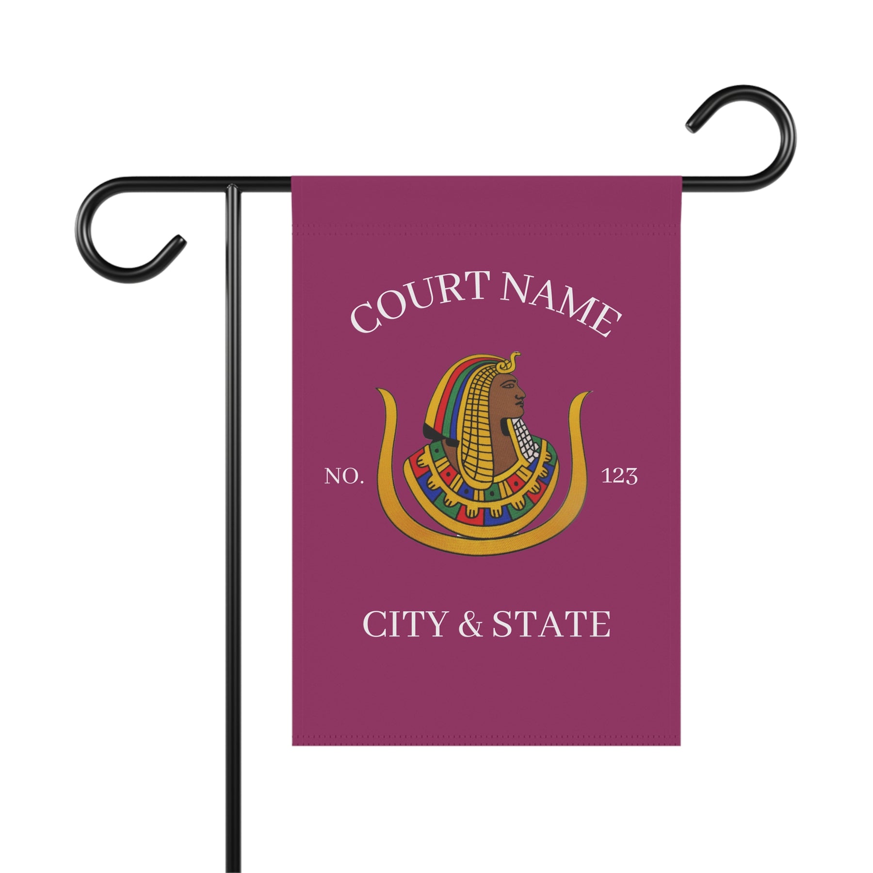 DOI Yard Flag - Colorful Personalized Printed Poly Poplin - Bricks Masons