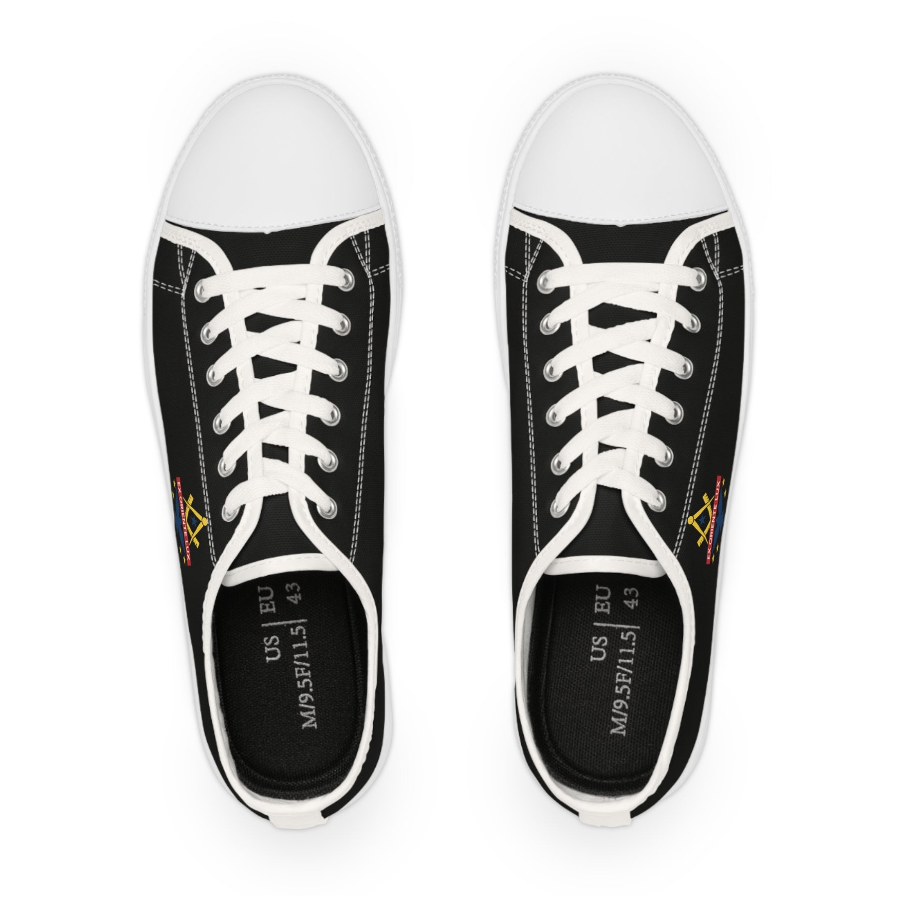 National Sojourners Sneaker - Low Top Sneaker Black & White - Bricks Masons