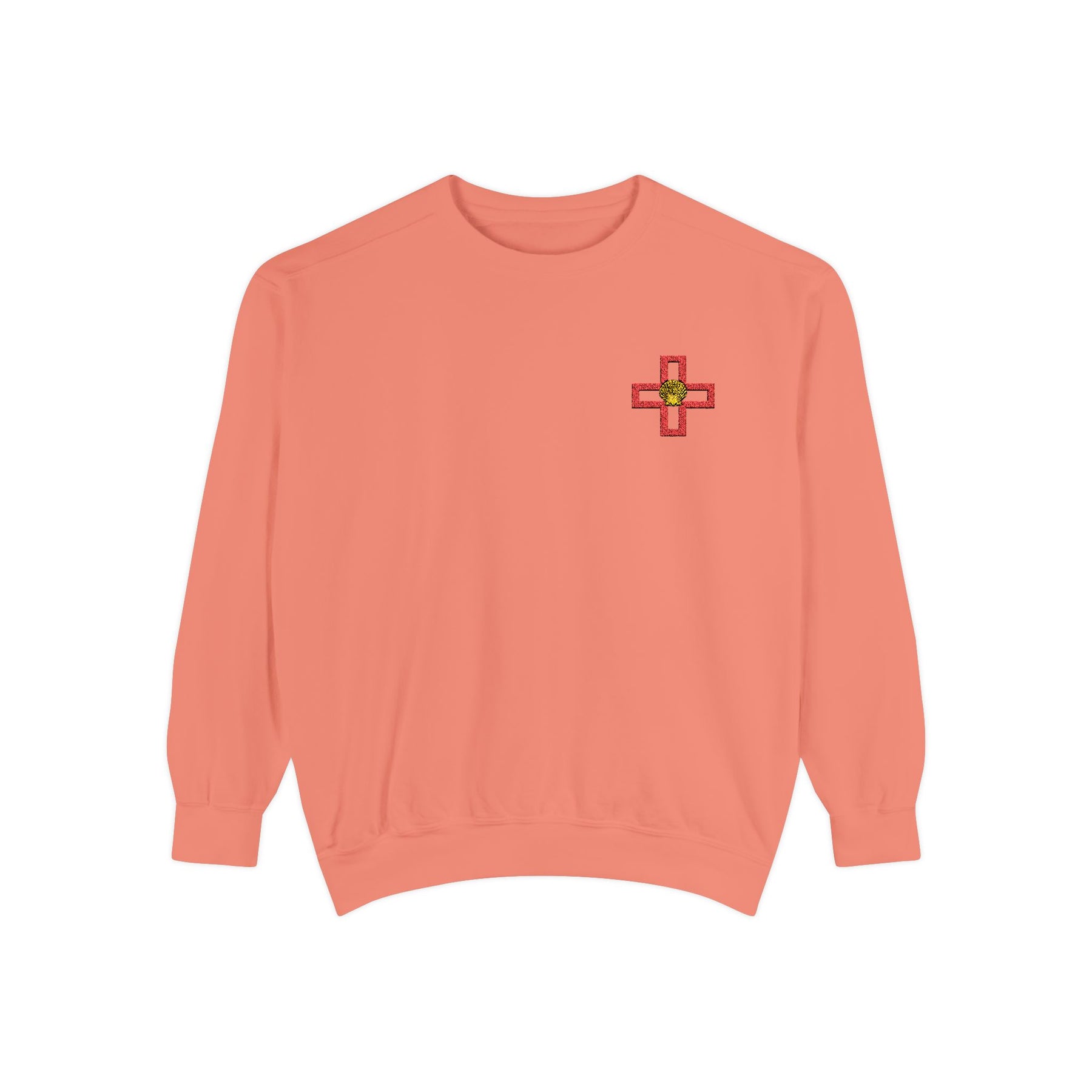 St. Thomas of Acon Sweatshirt - Embroidered Red Cross of Acon - Bricks Masons