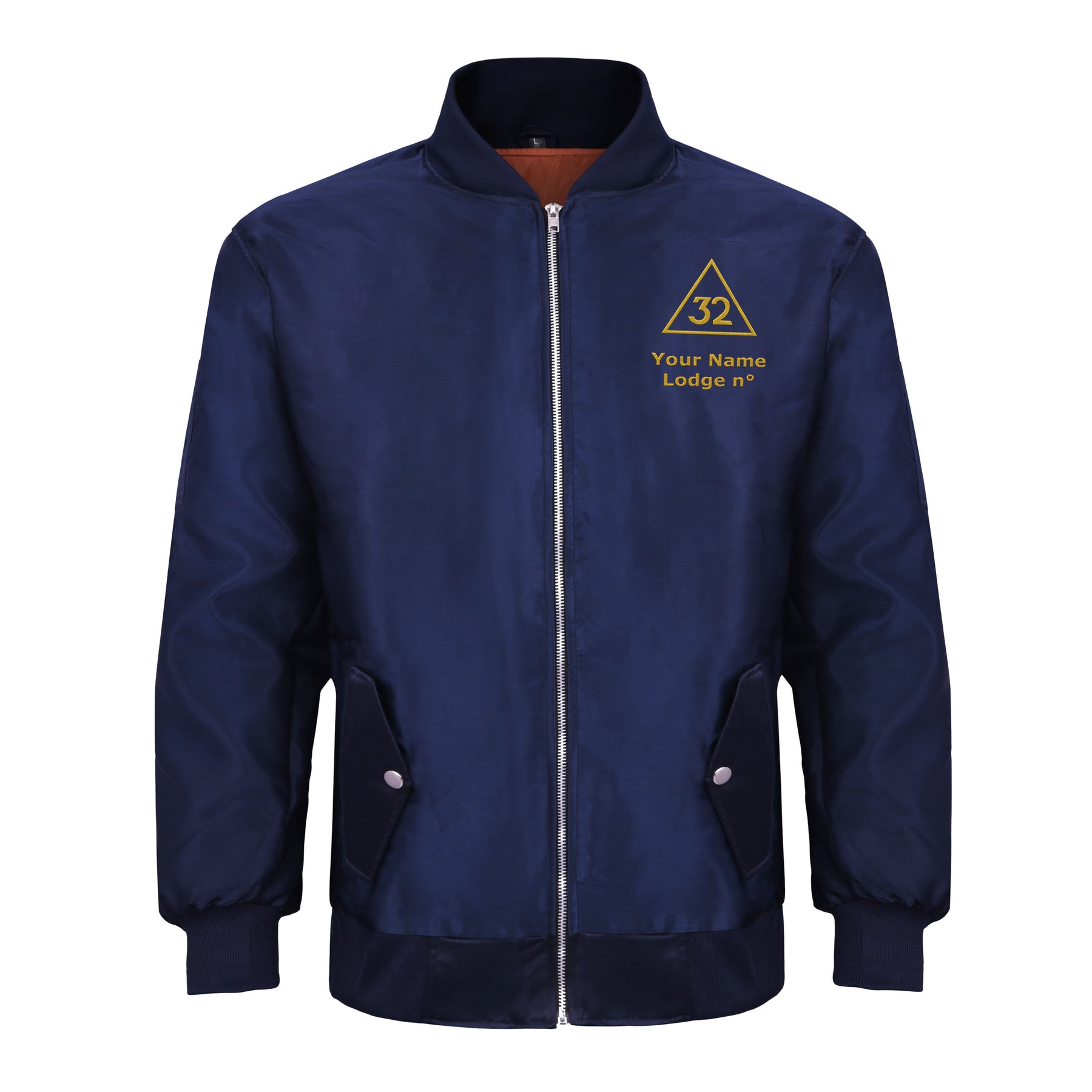 32nd Degree Scottish Rite Jacket - Blue Color With Gold Embroidery - Bricks Masons