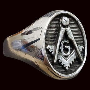 Masonic Master Degree Ring in Silver Freemasonry Art 80 - Bricks Masons