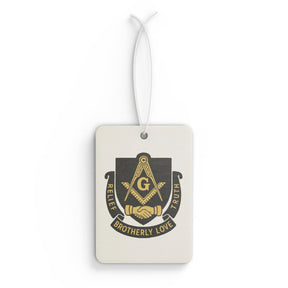 Master Mason Blue Lodge Car Air Freshener - Relief Brotherly Love Truth - Bricks Masons