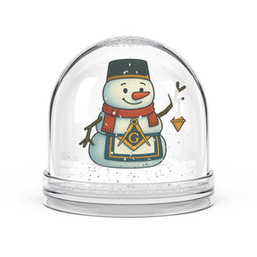 Master Mason Blue Lodge Snow Globe - Square & Compass G Motif - Bricks Masons