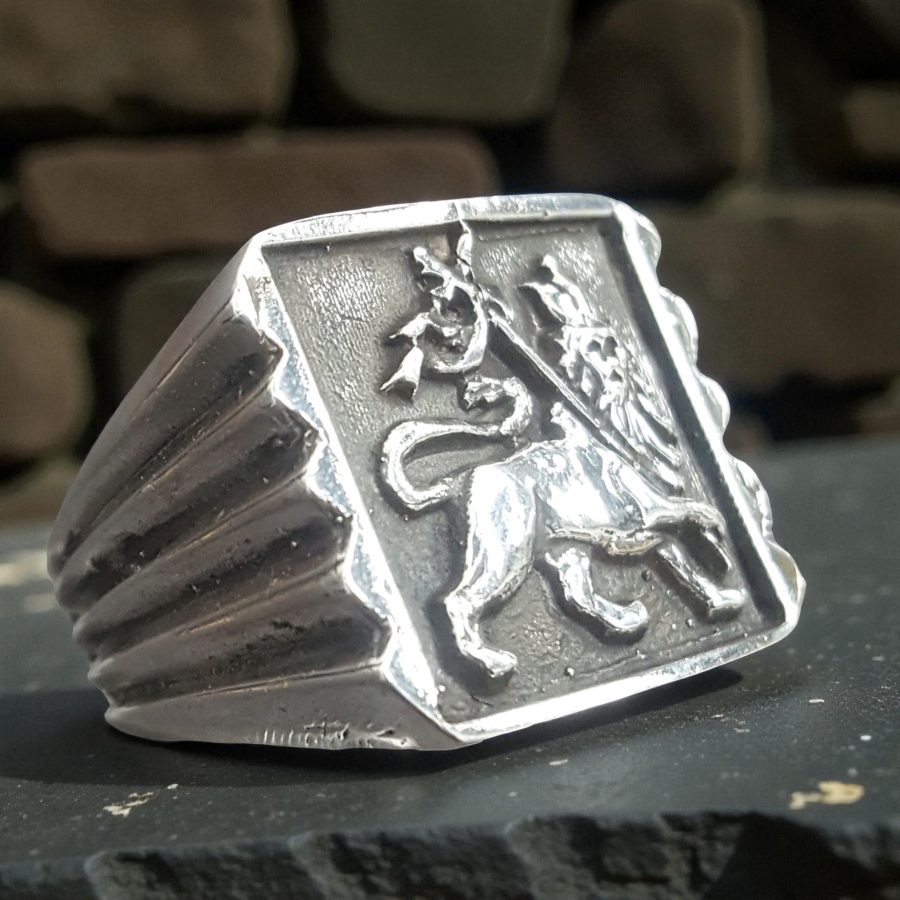 Bob Marley Rastafari Ring Silver 2 x 1.8 cm 15 g Art 824 - Bricks Masons
