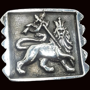 Bob Marley Rastafari Ring Silver 2 x 1.8 cm 15 g Art 824 - Bricks Masons