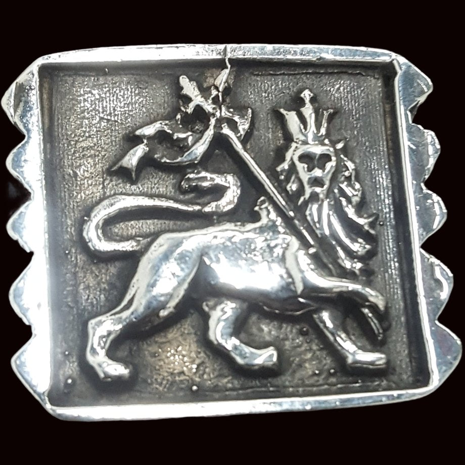 Bob Marley Rastafari Ring Silver 2 x 1.8 cm 15 g Art 824 - Bricks Masons
