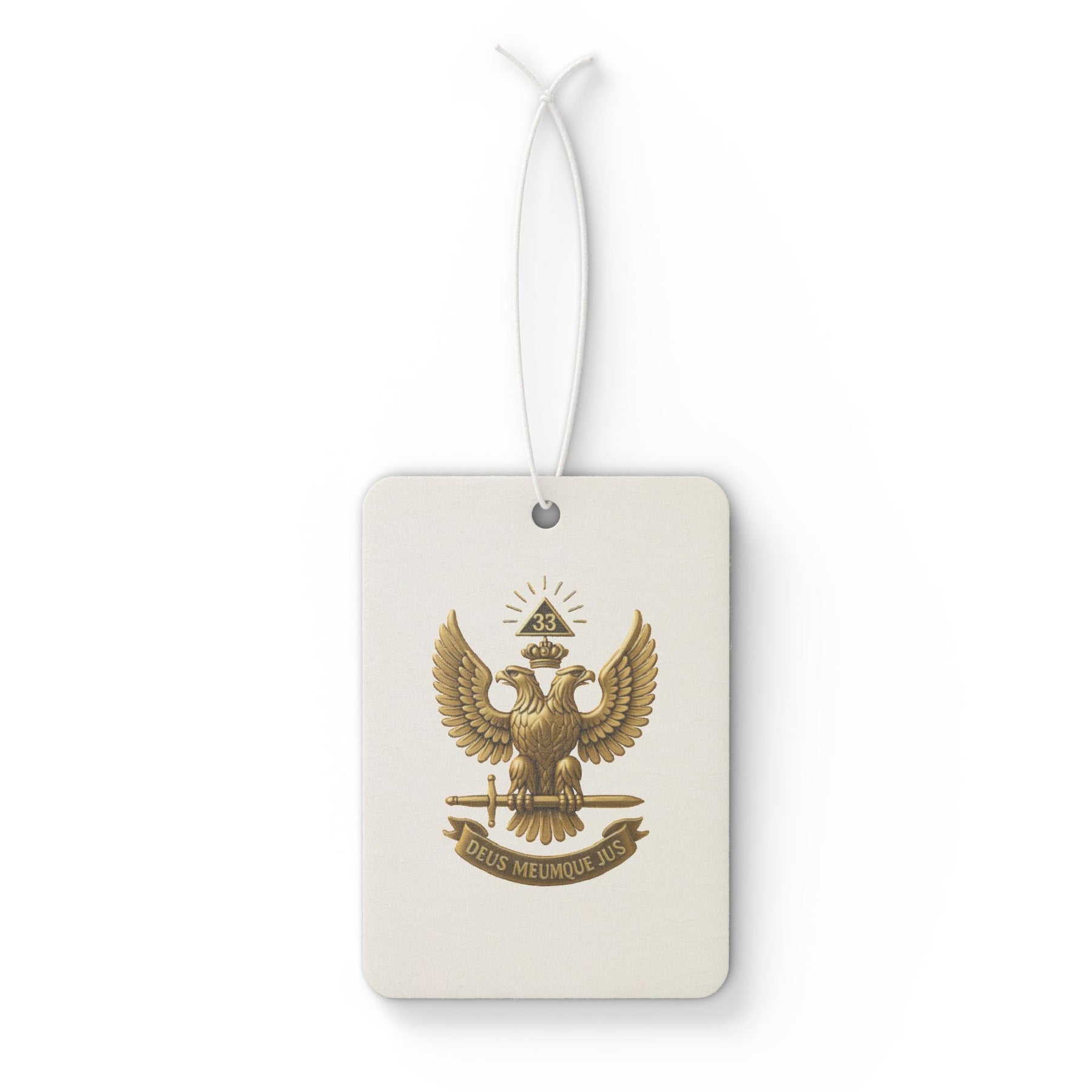 33rd Degree Scottish Rite Car Air Freshener - Double Headed Eagle & Crown Design - Bricks Masons