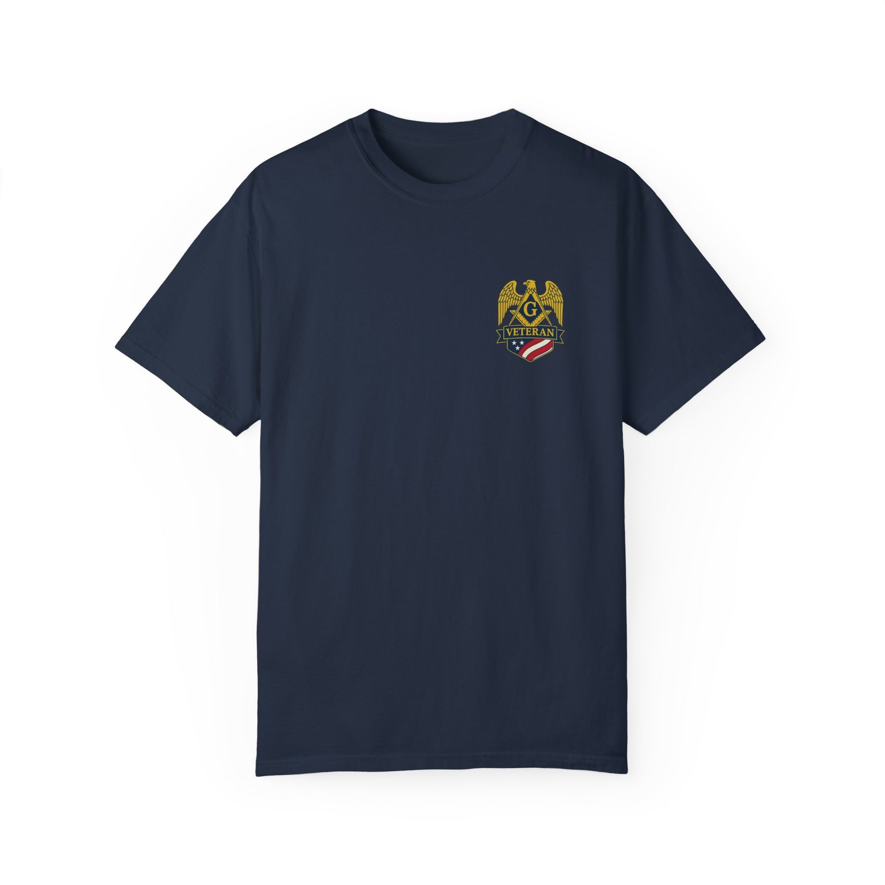 Master Mason Blue Lodge T-Shirt - Veteran Mason Garment-Dyed Tee - Bricks Masons