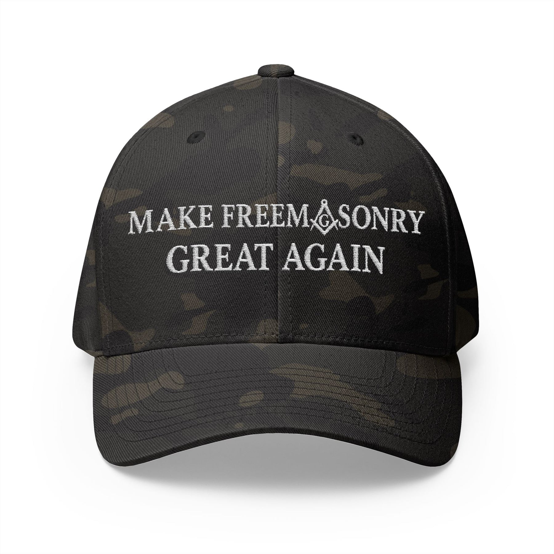 Master Mason Blue Lodge Baseball Cap - Embroidered Make Freemasonry Great Again - Bricks Masons