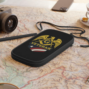 Master Mason Blue Lodge Passport Wallet - Black Veteran Mason - Bricks Masons