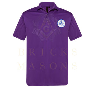 Master Mason Blue Lodge Polo Shirt - Square & Compass G Various Colors