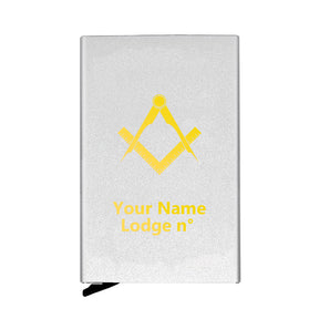 Master Mason Blue Lodge Credit Card Holder - Various Colors - Bricks Masons