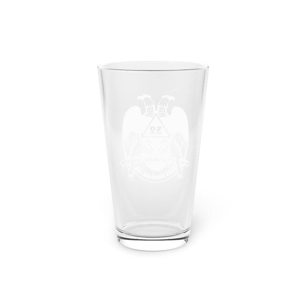 32nd Degree Scottish Rite Pint Glass - Wings Down 16oz