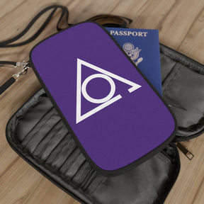 LOCOP Passport Wallet -  Purple With Shoulder & Wrist Strap - Bricks Masons