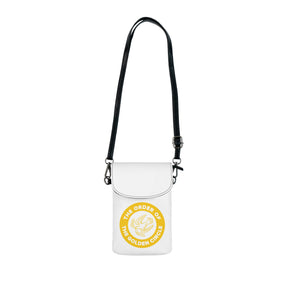 The Order of the Golden Circle Cell Phone Wallet - White & Yellow Microfiber Leather - Bricks Masons