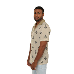 Men's Hawaiian Camp Shirt (AOP) - Bricks Masons