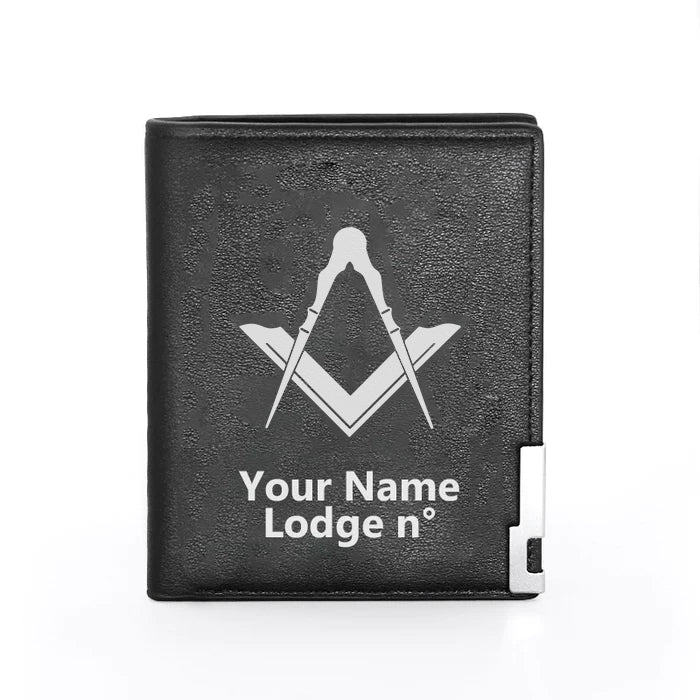 Master Mason Blue Lodge Wallet - Black & Brown