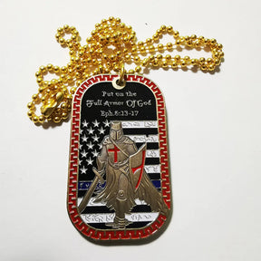 Knights Templar Commandery Pendant - Put on The Whole Armor of God - Bricks Masons