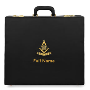 Past Master Blue Lodge California Regulation Apron Case - Hand Embroidery Personalization Various Sizes & Materials - Bricks Masons