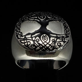 Ancient Israel Ring - Tree of Life Black Sterling Silver