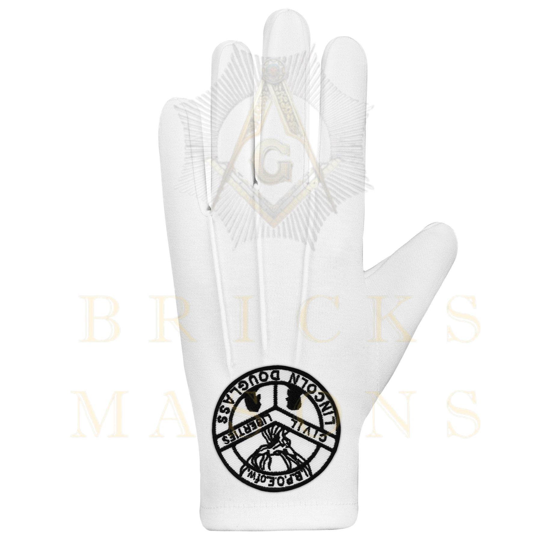 Elks of the World Gloves - White Cotton Civil Liberties
