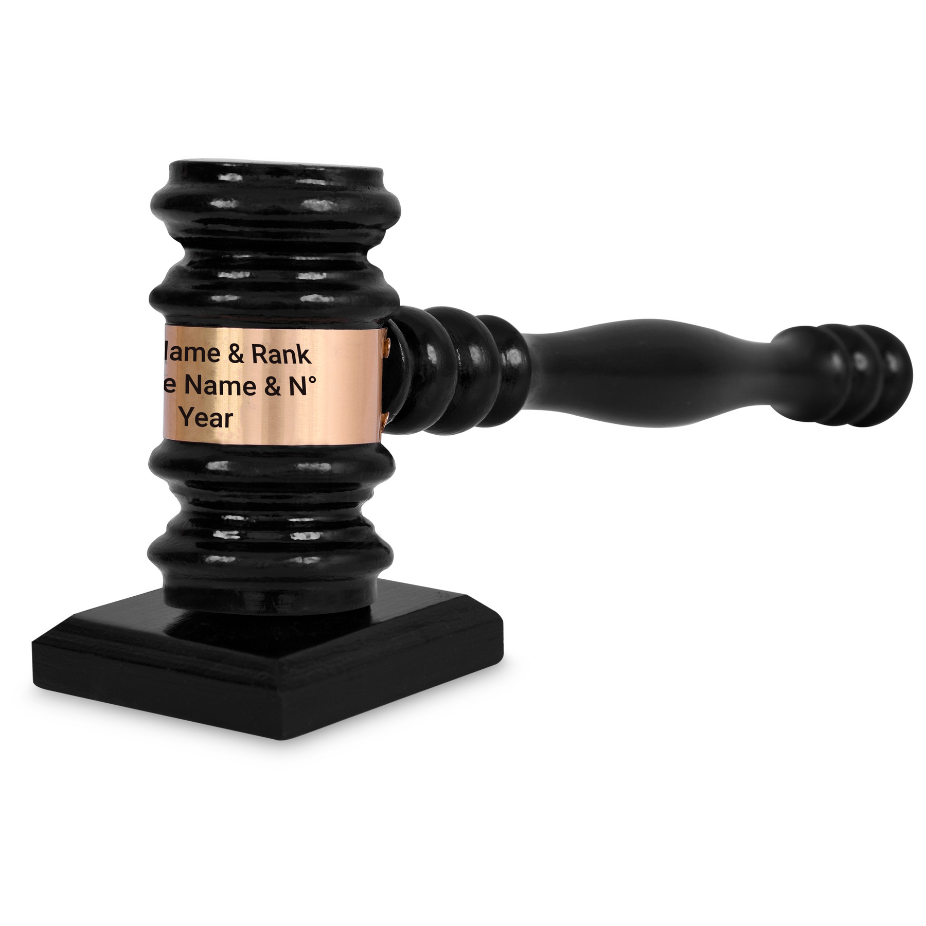 Masonic Gavel - Black Handcrafted Wood Customization