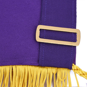 Grand Council Royal & Select Masters English Regulation Apron - Purple Velvet With Tassels