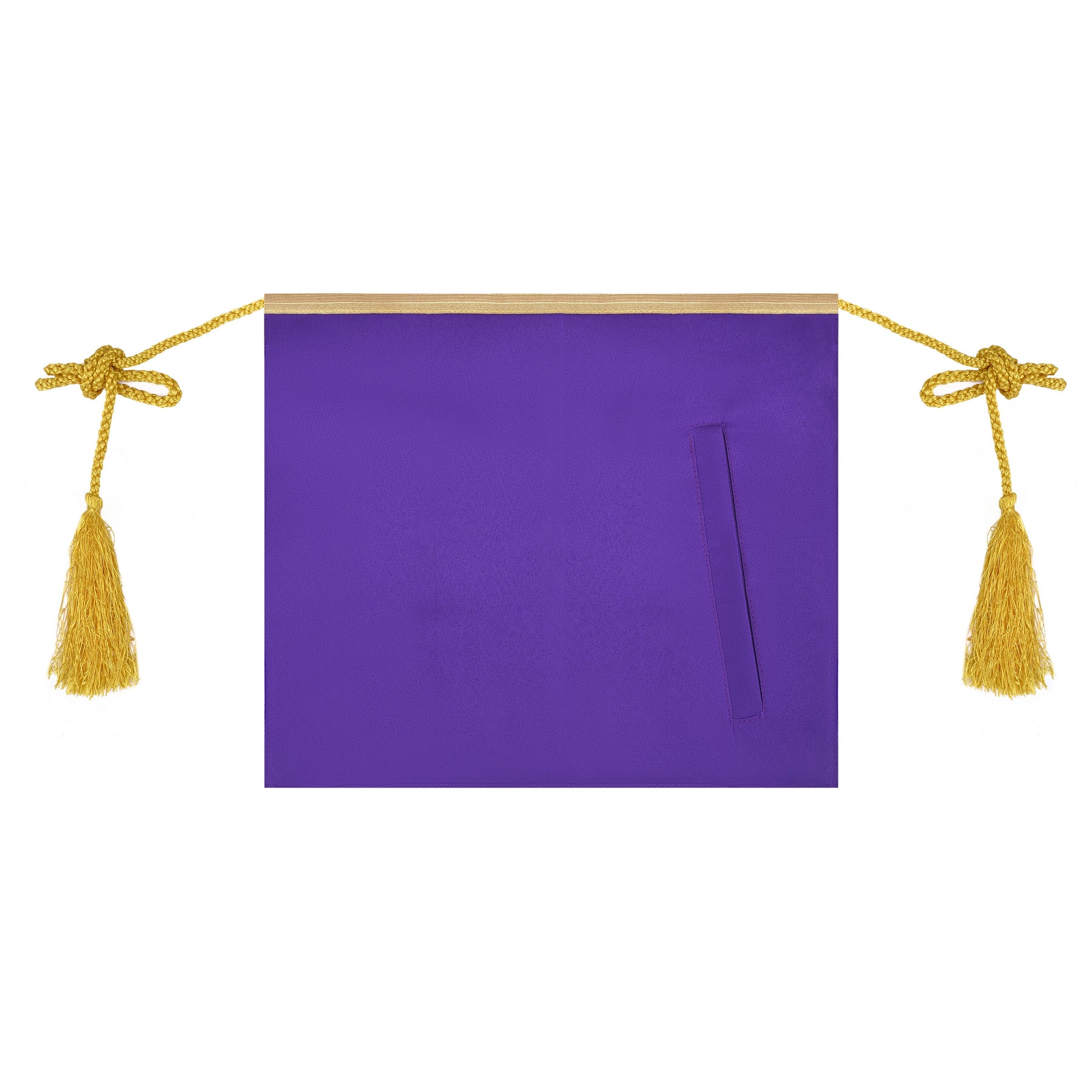 Worthy Patron OES Apron - Purple Velvet With Gold Braid & Tassels