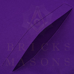Past Illustrious Master Council Apron - Purple Ribbon Machine Embroidery - Bricks Masons