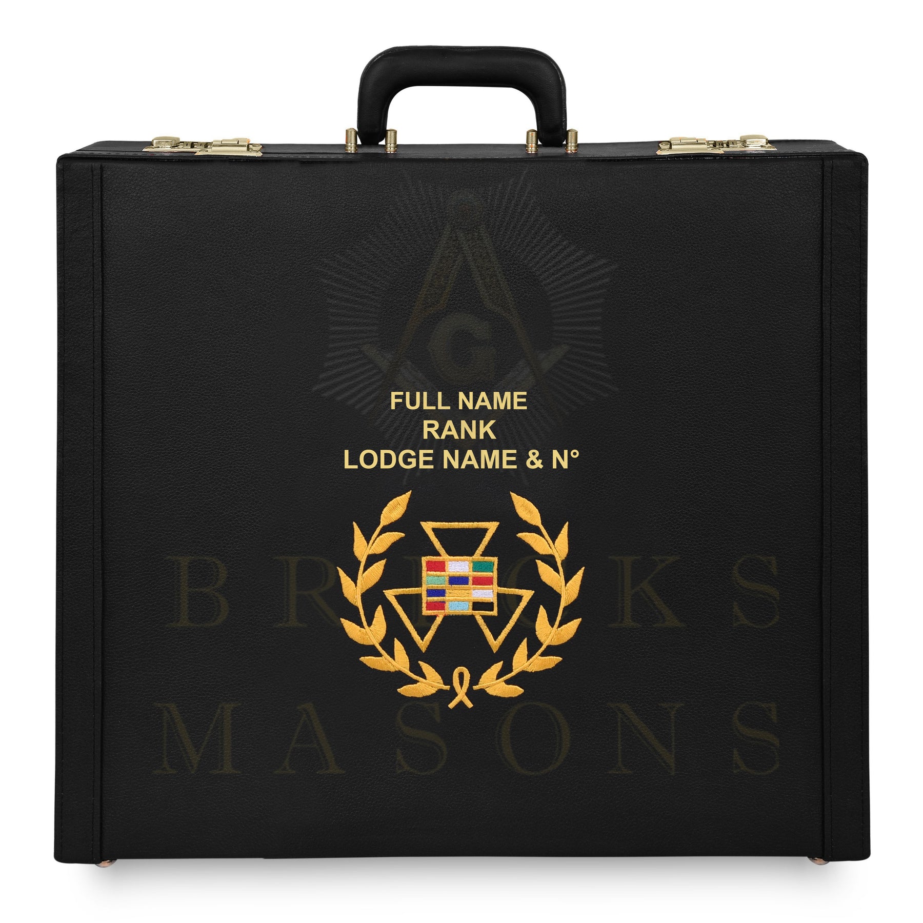 Past Grand High Priest Royal Arch Chapter Apron Case - Gold Machine Embroidery With Red Interior Various Sizes