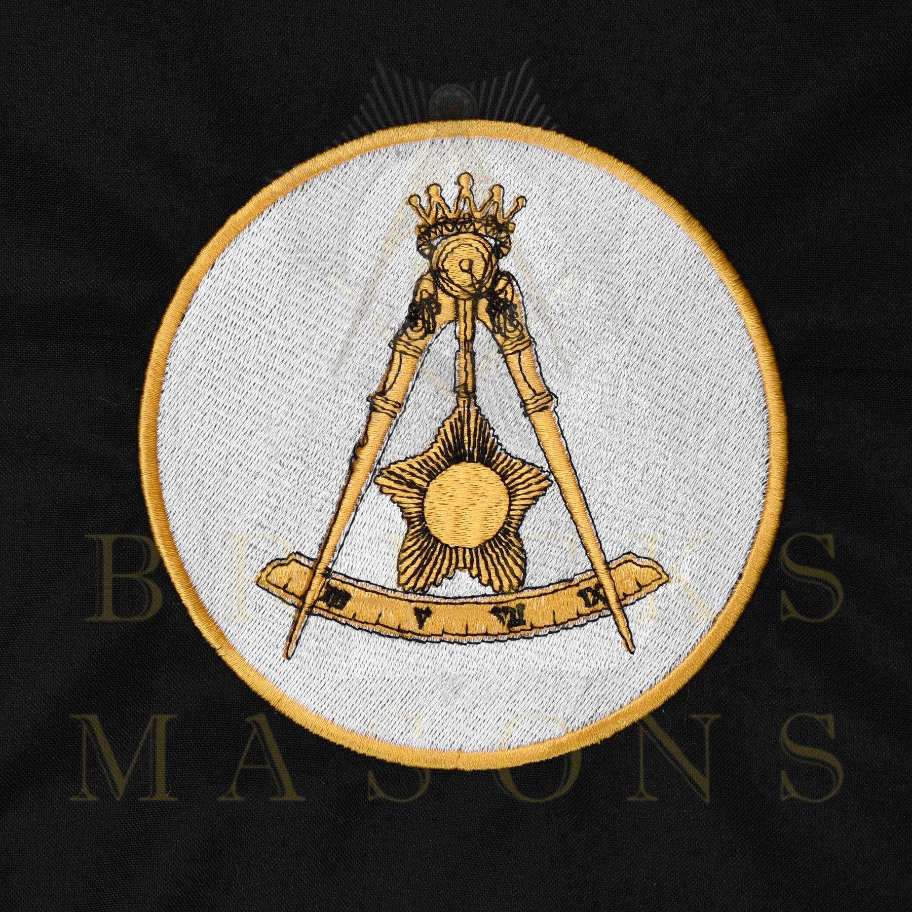 32nd Degree Scottish Rite Banner - Wings Down Machine Embroidery - Bricks Masons