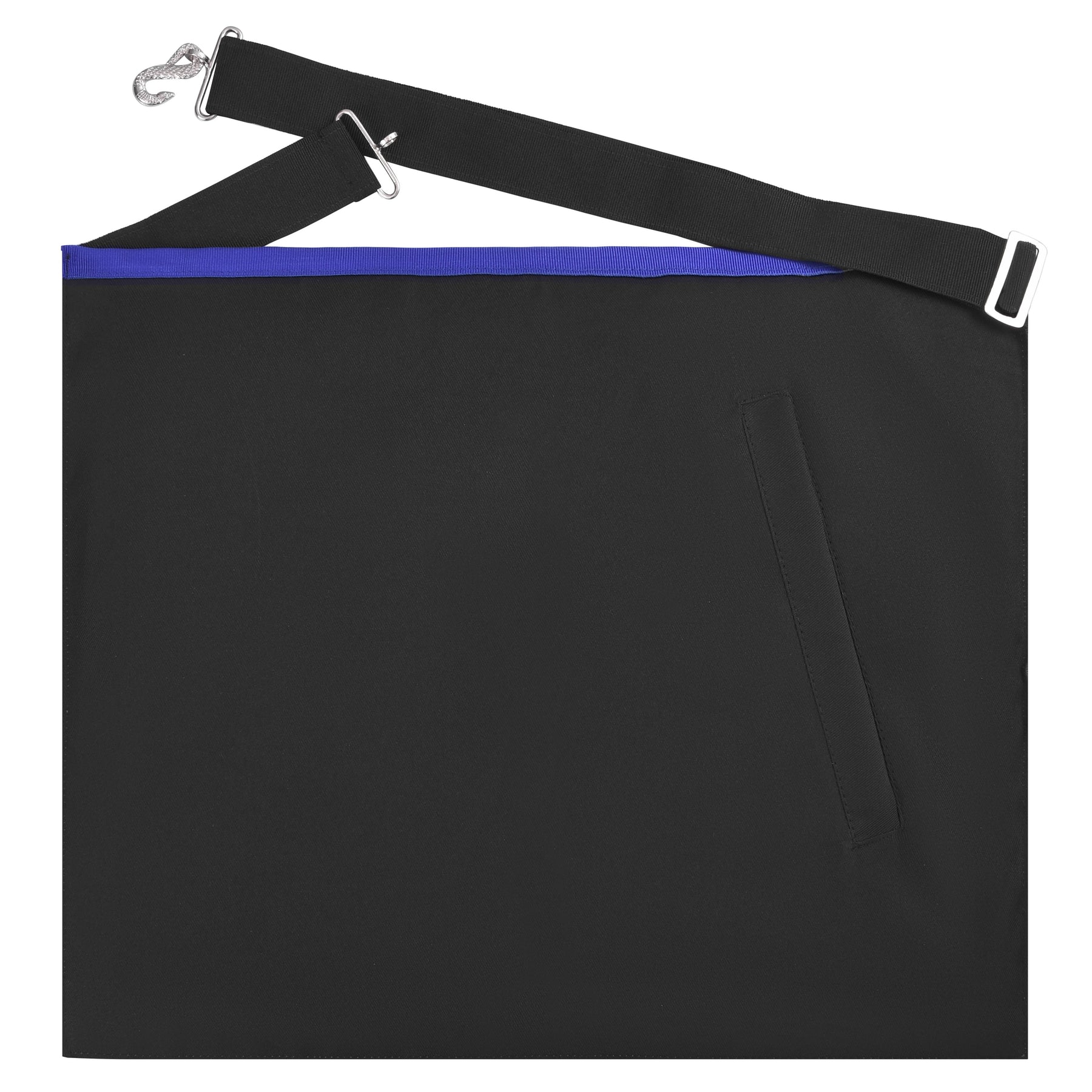 Marshal Blue Lodge Officer Apron - Royal Blue With Silver Plated Snake fitting - Bricks Masons