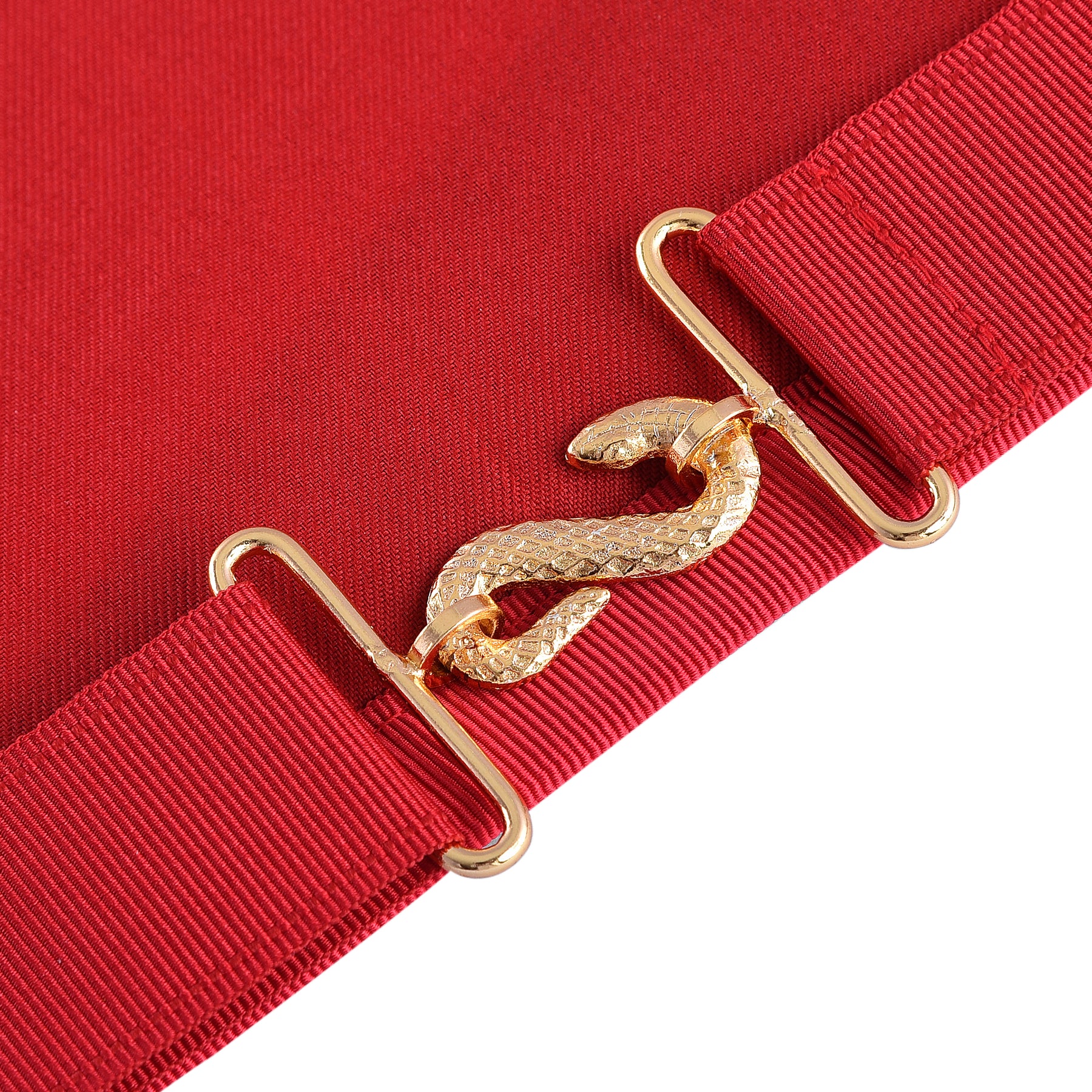 Royal Arch Chapter Apron - Red Velvet With Gold Embroided Emblem & Braid - Bricks Masons