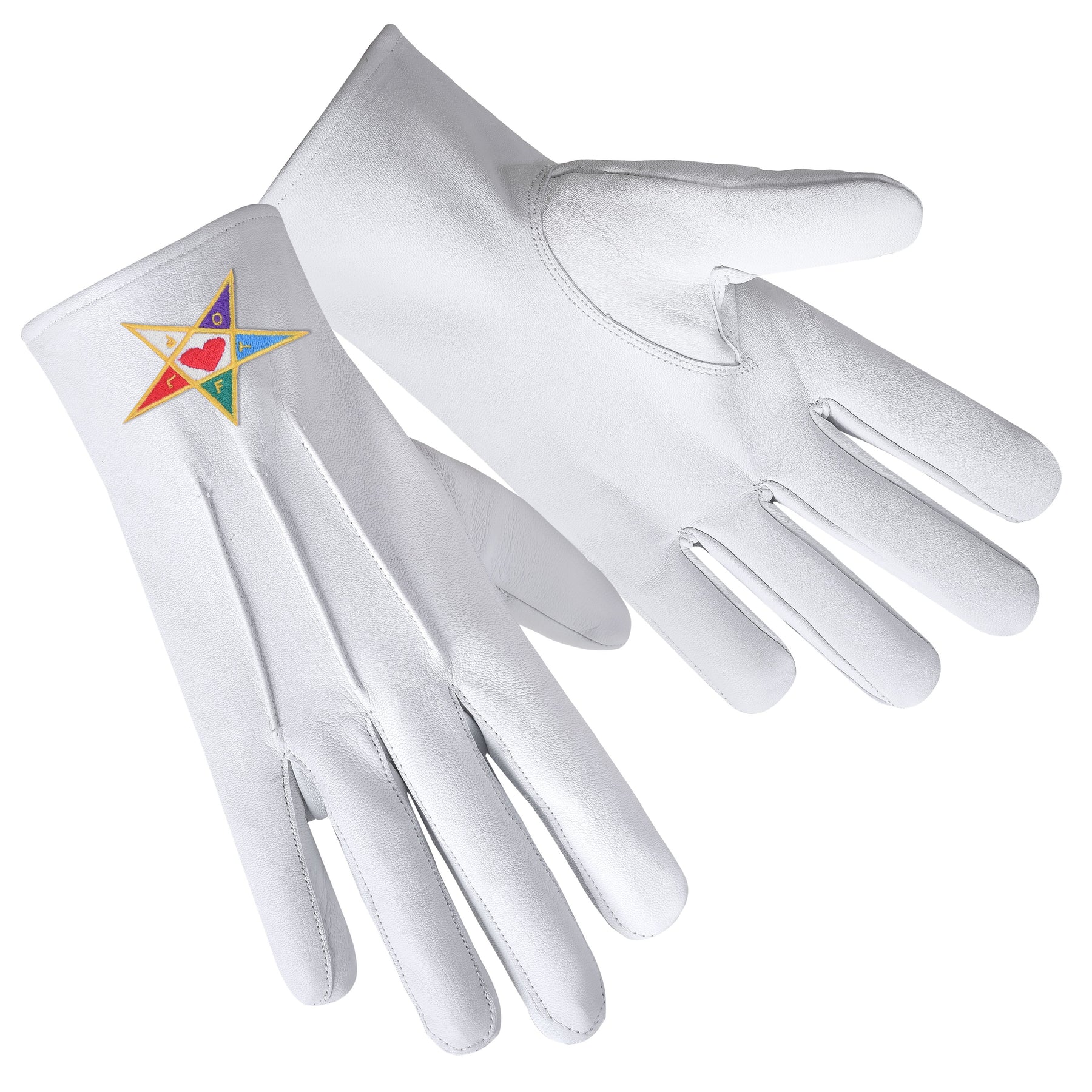 Youth Department International Masons Glove - Leather With Colorful Star - Bricks Masons