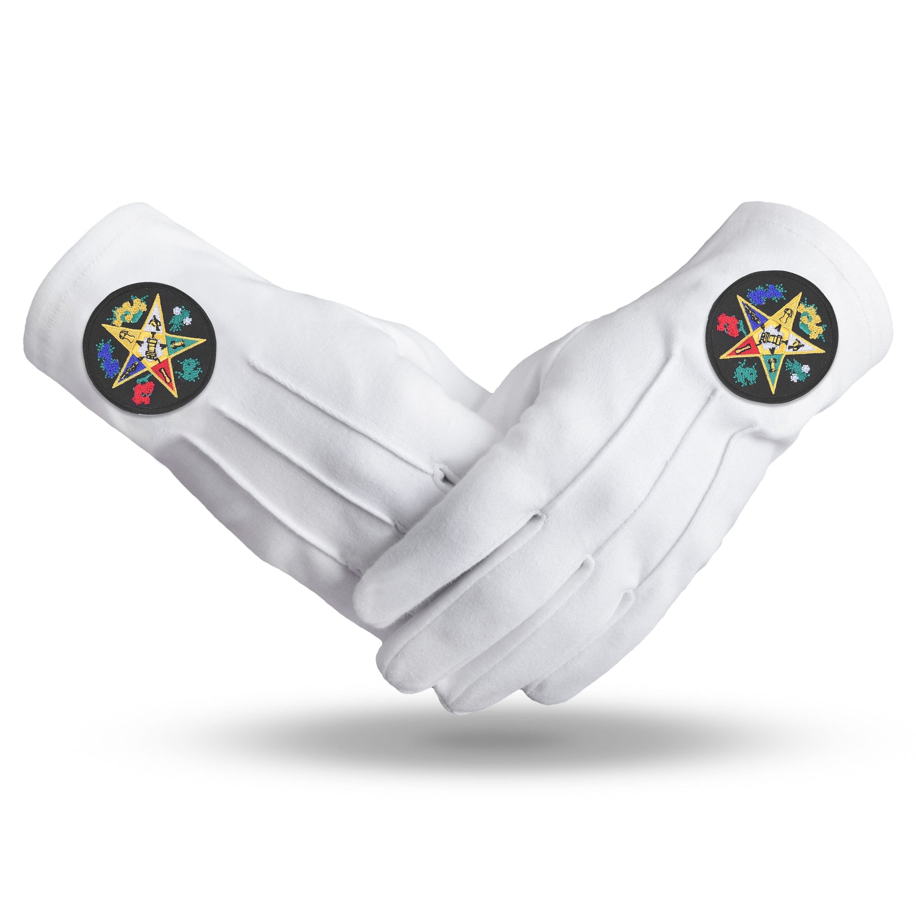 OES Glove - Black Patch With Colorful Star - Bricks Masons